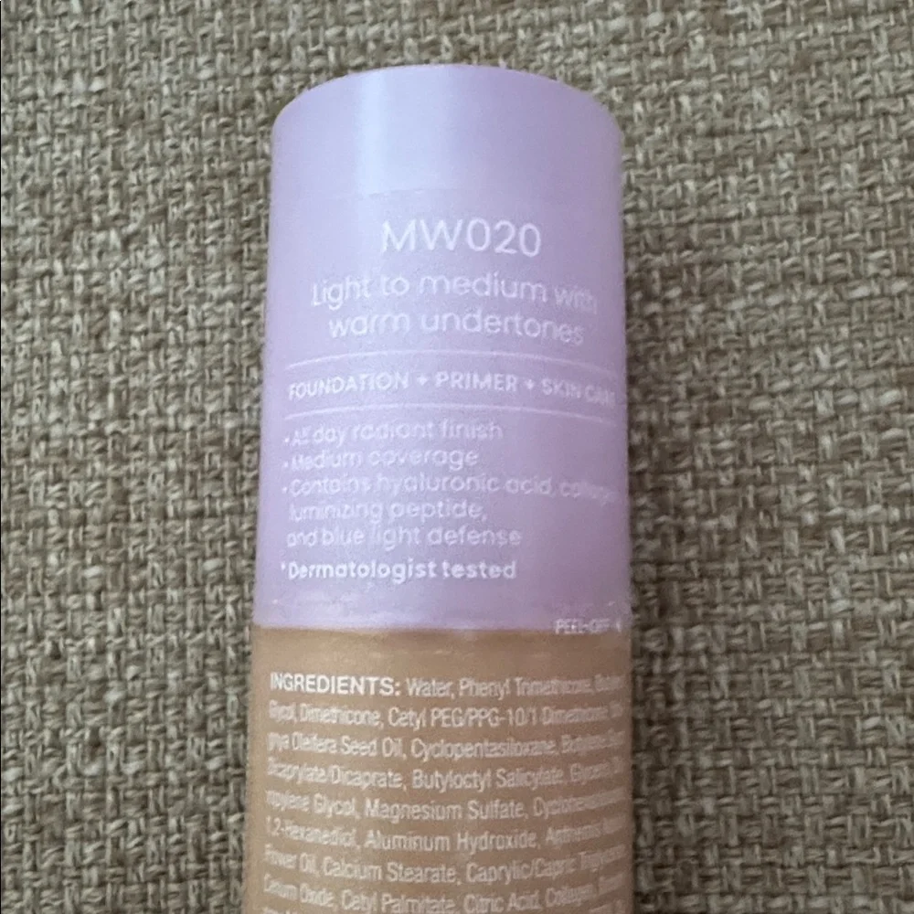 MW020 JOAH Crystal Glow Peptide-Infused Foundation - Light Medium‎ Warm